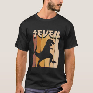 Kinder 7e verjaardag Dinosaur Boy Girl 7 jaar oude T-shirt