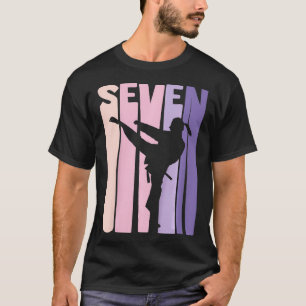 Kinder 7e verjaardag Gift Karate Retro Taekwondo M T-shirt
