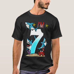 Kinder 7e Verjaardag Haaien Onderwater Kinder Jong T-shirt