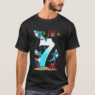 Kinder 7e Verjaardag Haaien Onderwater Kinder Jong T-shirt