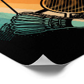 Kinder 7e Verjaardag Jongen Badminton Speler Badmi Poster (Hoek)