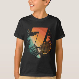 Kinder 7e Verjaardag Jongen Badminton Speler Badmi T-shirt