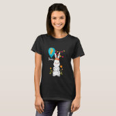 Kinder 7e verjaardag van 7 jaar Bunny Rabbit Flowe T-shirt (Voorkant volledig)