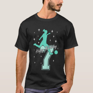 Kinder 7e verjaardag voetbalmeisje 1 t-shirt