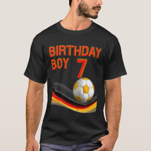 Kinder 7e Verjaardags Jongen Voetbal 7 Jaar Oud Ki T-shirt