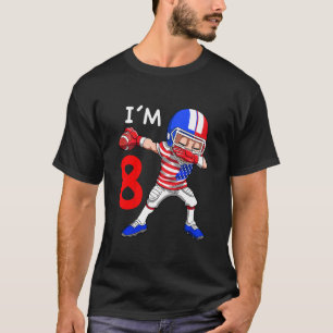 Kinder 8 Amerikaanse Football op zaterdag 8 jaar O T-shirt