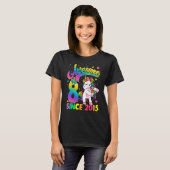 Kinder 8 jaar oud sinds 2015 Flossing Unicorn 8th T-shirt (Voorkant volledig)