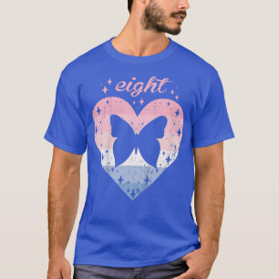 Kinder 8 jaar oud verkuffelvlinder geboorthday Gir T-shirt