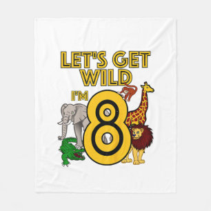 Kinder 8 jaar oud Zoo Birthday Shirt Safari Oerwou Fleece Deken
