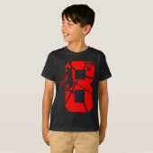 Kinder 8 jaar oude achtste Basketball Birthday Par T-shirt (Voorkant volledig)