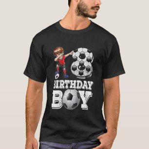 Kinder 8-jarige Dabbing boy Soccer Player 8th bir T-shirt