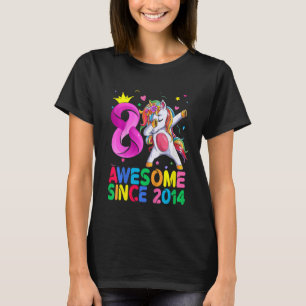 Kinder 8-jarige meisjes Tiener abbing Unicorn 8e B T-shirt