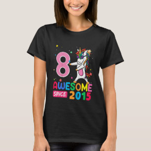 Kinder 8-jarige meisjes Tiener Unicorn 8e verjaard T-shirt