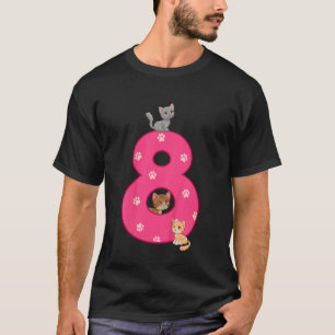 Kinder 8e kat verjaardag viering 8 jaar oude keuke t-shirt