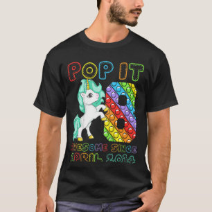 Kinder 8e verjaardag 8 jaar Geweldige sinds 2 apri T-shirt