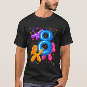 Kinder 8e verjaardag ballondierballon Gevoelig B T-shirt