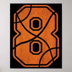 Kinder 8e Verjaardag Basketbal Boys Kinder Poster