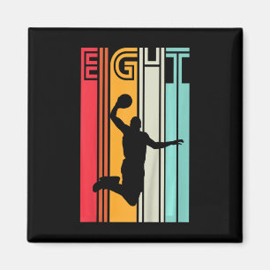 Kinder 8e verjaardag Basketball Lover Gift 8 jaar  Magneet