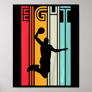 Kinder 8e verjaardag Basketball Lover Gift 8 jaar  Poster