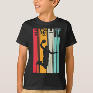 Kinder 8e verjaardag Basketball Lover Gift 8 jaar T-shirt