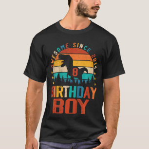 Kinder 8e Verjaardag Dinosaurus 8 Jaar Oud Jongen T-shirt