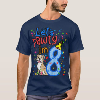 Kinder 8e verjaardag Jongen Honden laat hem 8 jaar T-shirt