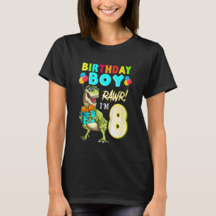 Kinder 8e verjaardag Jongen Kinder 8 jaar oud Rex  T-shirt