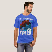 Kinder 8e Verjaardag Jongen Monster Vrachtwagen Ui T-shirt (Voorkant volledig)