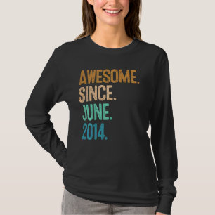 Kinder 8ste verjaardag Geweldige sinds juni 2014 T-shirt