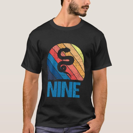 Kinder 9 jaar oud 9e verjaardag Snake Reptile Boys T-shirt (Voorkant)