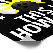 Kinder 9 jaar oud Bowling Birthday Shirt Hoe ik Poster (Hoek)