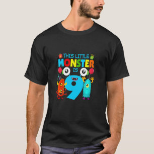 Kinder 9 jaar oud Deze kleine monster is 9de verja T-shirt