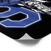 Kinder 9 jaar oud Ice Hockey Goalie Thema Birthday Poster (Hoek)