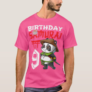 Kinder 9 jaar oud Kawaii Panda Japans 9de Birthda T-shirt