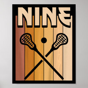 Kinder 9 Jaar Oud Lacrosse Verjaardagsjongen Meisj Poster