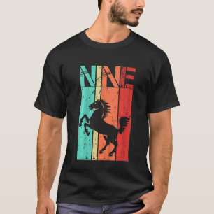 Kinder 9 jaar oud Paardenmeisje negende negende T-shirt