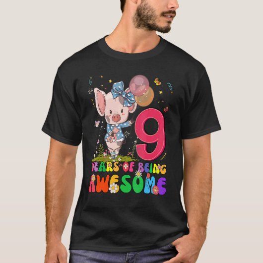 Kinder 9 jaar oud Tiener 9e verjaardag jongens mei T-shirt (Voorkant)