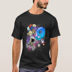 Kinder 9de verjaardag van de Astronaut Boys Girls T-shirt