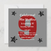 KINDER 9de verjaardag van de houtskool, C9SA Kaart (Achterkant)