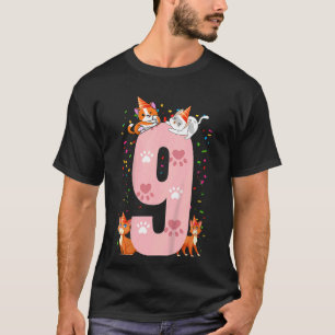 Kinder 9e kat verjaardag viering 9 jaar oude keuke t-shirt