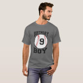 Kinder 9e Verjaardag 2012 Baseball Boys Negen 9 Ne T-shirt (Voorkant volledig)