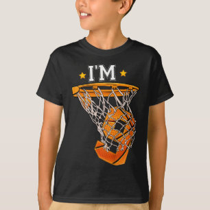 Kinder 9e Verjaardag Basketbal Ik ben 9 Jongen Mei T-shirt