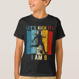 Kinder 9e verjaardag Jongen Voetbal 9 jaar oude ve T-shirt