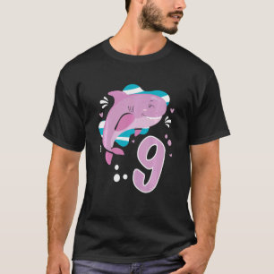 Kinder 9e verjaardag Meisjes 9 jaar Oude Oceaan Sh T-shirt