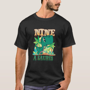 Kinder 9e Verjaardag Negen Jaar Oud Dinosaurus Rex T-shirt