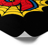 Kinder 9e verjaardag Spider Theme Party 9 jaar oud Poster (Hoek)
