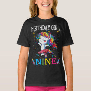 Kinder 9e verjaardag Unicorn Outfit, 9e verjaardag T-shirt