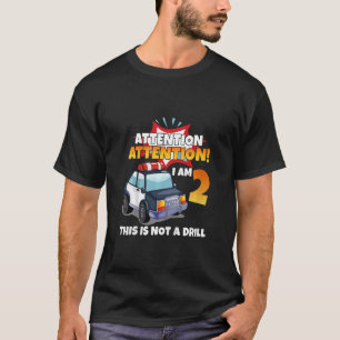 Kinder aandacht Ik ben 2 politieagent 2 jaar oud 2 T-shirt