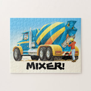 Kinder Aangepast betonnen mixer Construction Truck Legpuzzel
