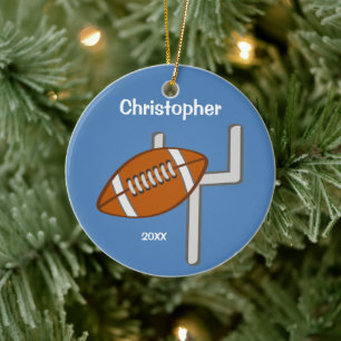 Kinder Aangepast Football Keramisch Ornament